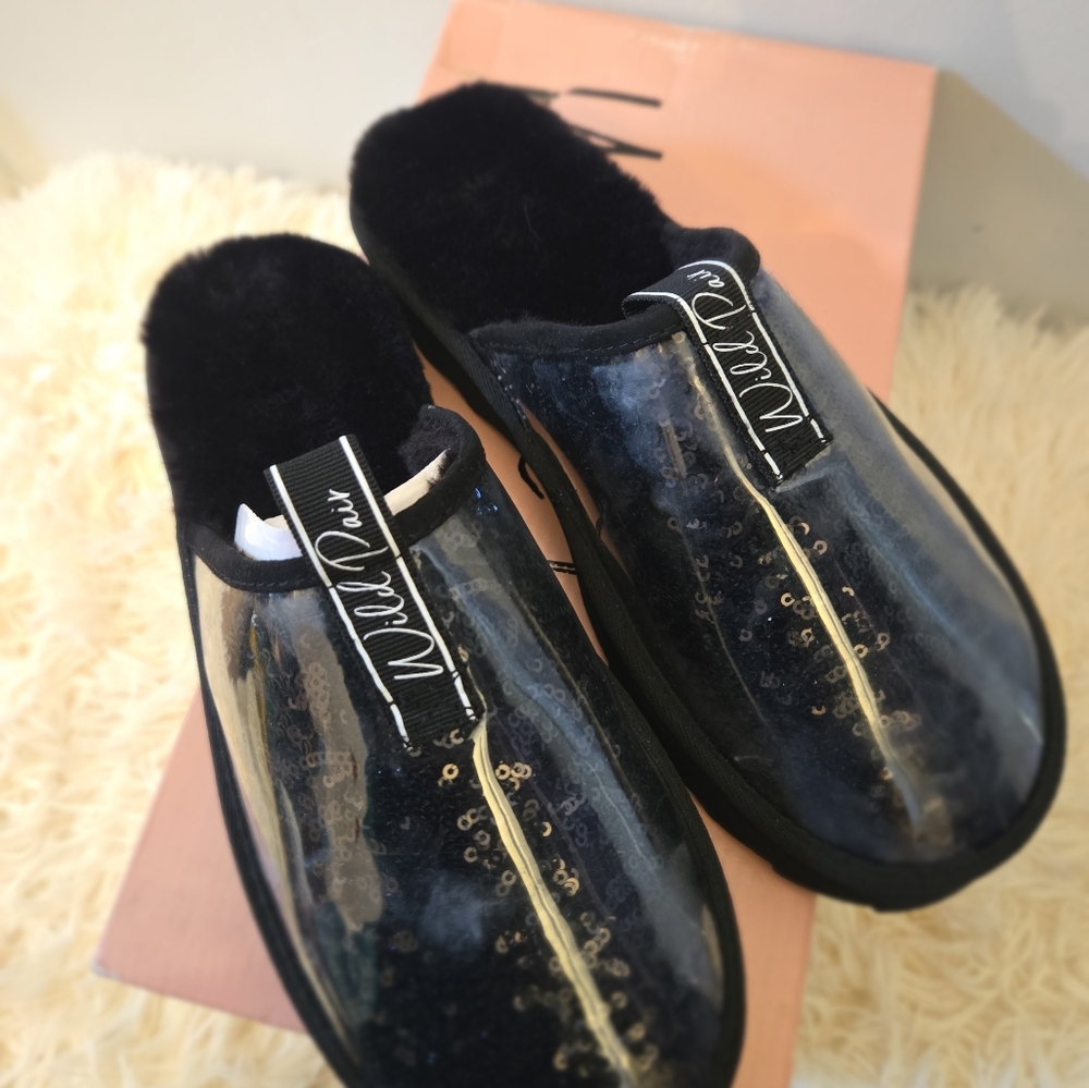 Wild Pair Womens Portiaa Faux Fur Slip On Slide Slippers Size 7 NIB - Picture 4 of 10